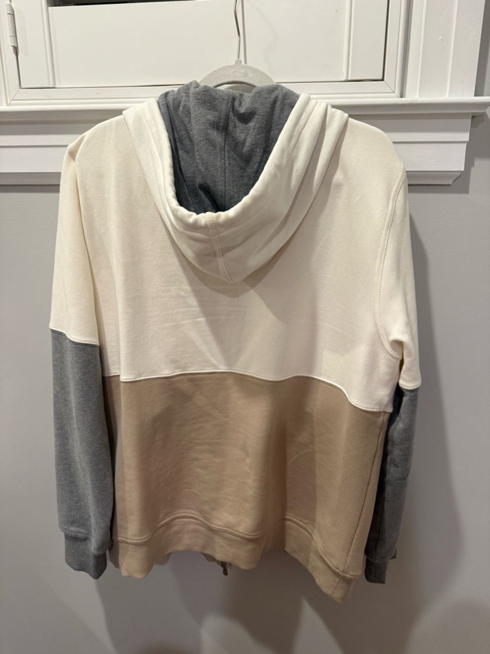 Brunello Cucinelli Neutral Colorblock Zip-Up Hoodie XL - Picture 4 of 5